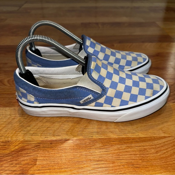 Vans Shoes - Vans Classic Slip On Checkerboard Shoes Men 6 Women 7.5 Blue White Check Sneaker